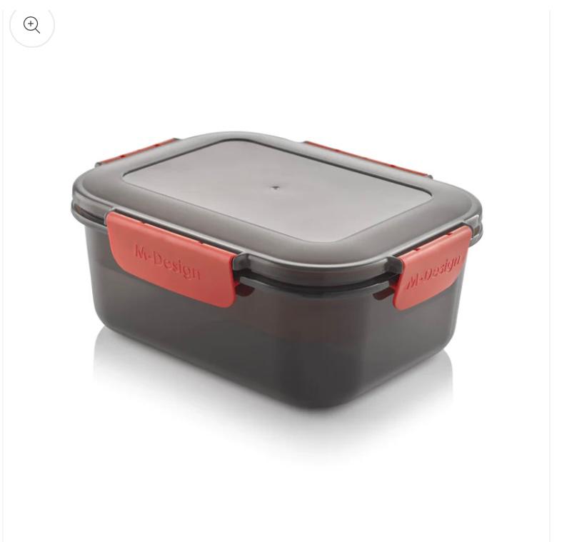 Black Lunch Box Stainless Steel For Kids Of 1.6L With 5