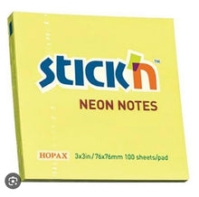 Load image into Gallery viewer, Stick&#39;n Sticky Notes 76*76 mm

