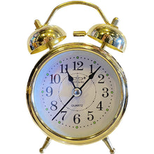 Load image into Gallery viewer, Metallic 3 Inch Alarm Analogue Clock  with Twin Bell
