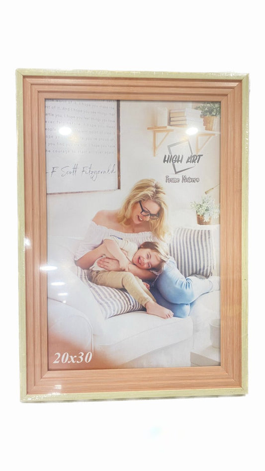 Wooden Frame 20*30 cm with Unbreakable Plastic Frontage