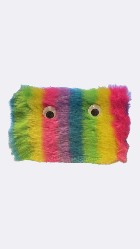 Googly Eye Colored Feather Pencil Case