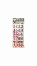 Load image into Gallery viewer, 3D Glittery Numerical Stickers Mini Sheet
