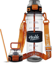 Load image into Gallery viewer, Hello Motivational  Water Plastic Bottle 720 ml with Straw
