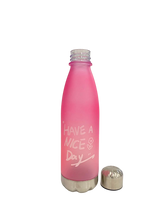 Load image into Gallery viewer, Have a nice day Plastic bottle with Stainless base 740ml

