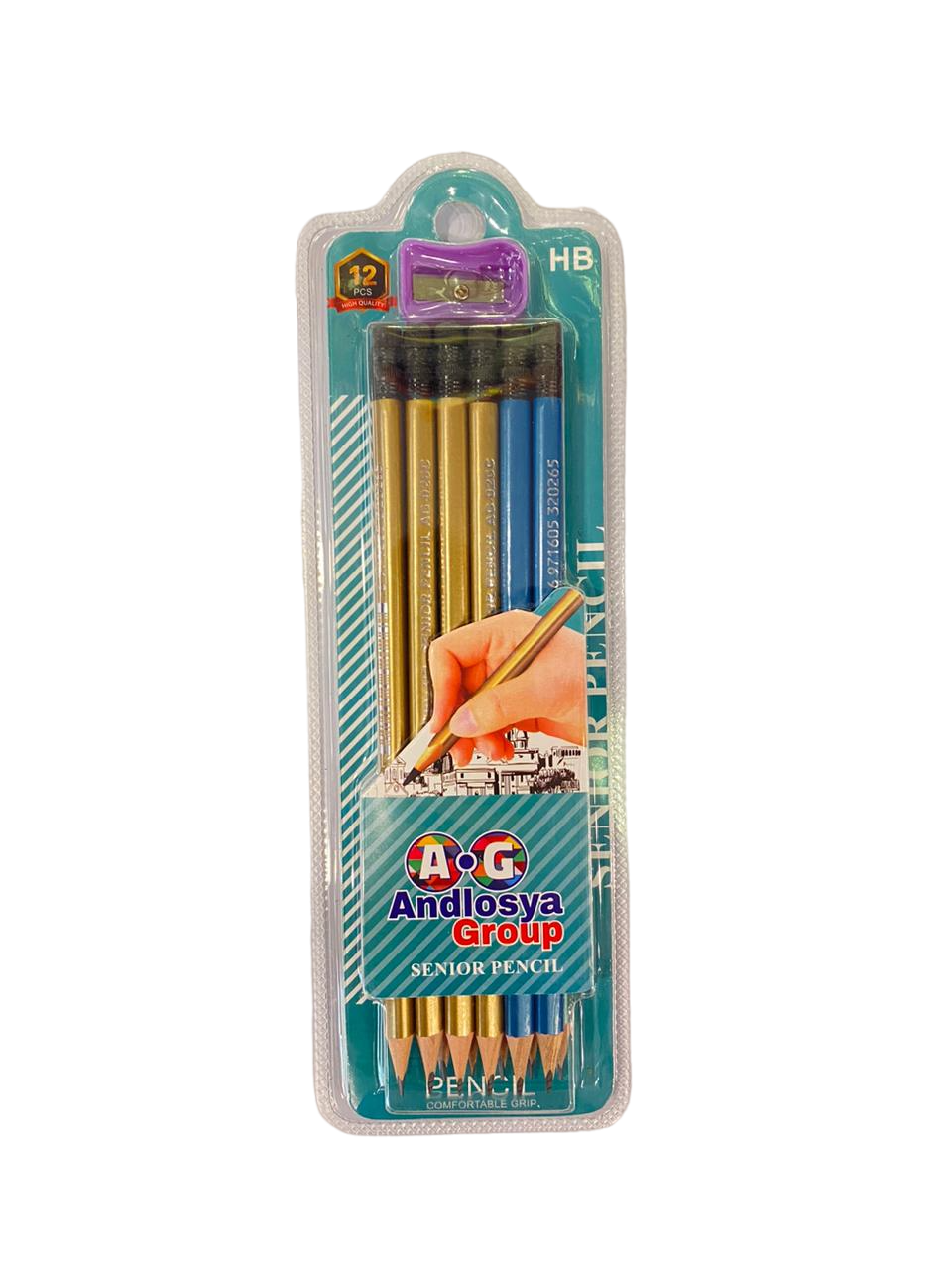 A.G  12 Pencils Box + Sharpener