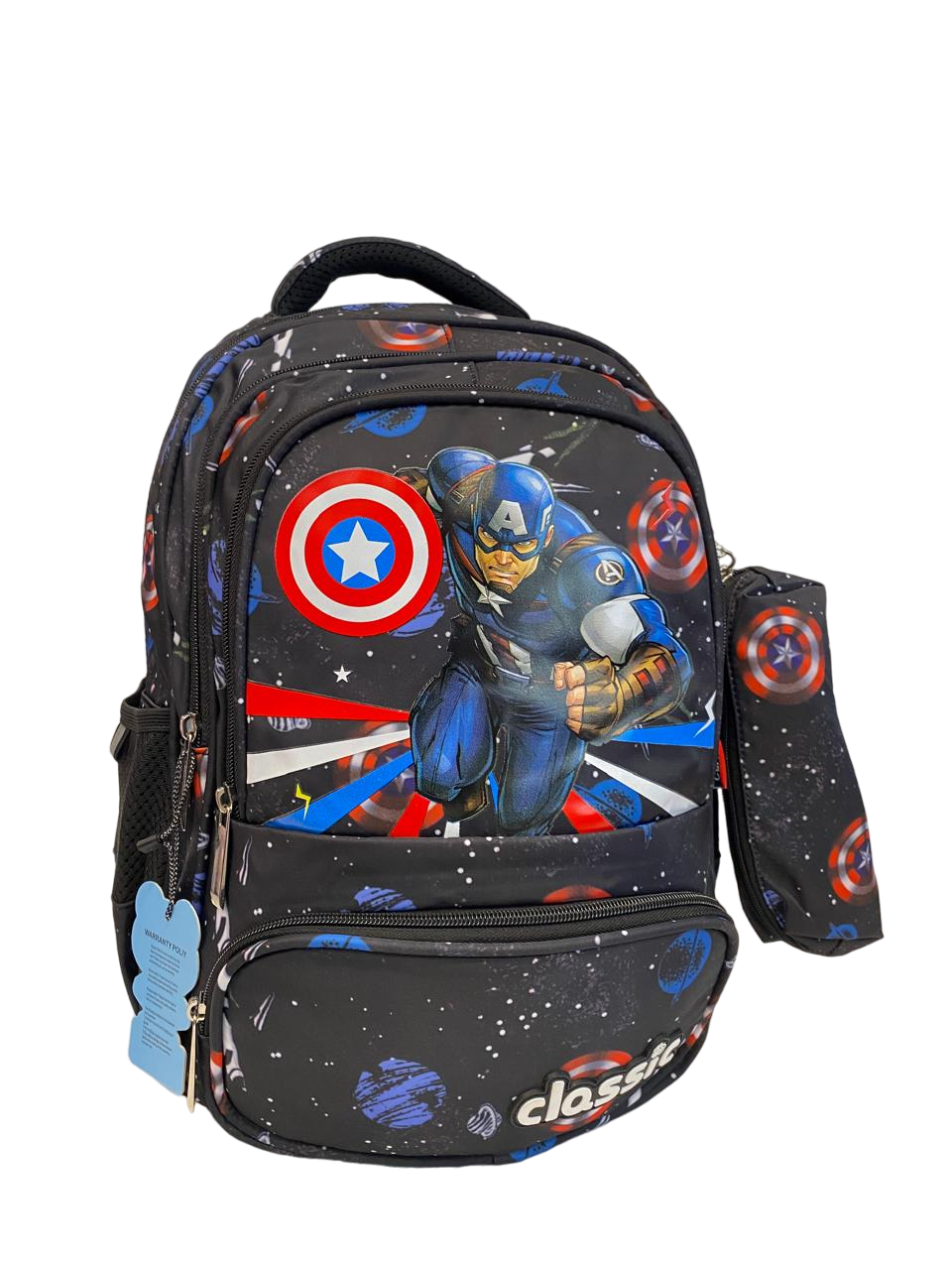 Classic School Bag Size 17 + Pencil Case-Captain America