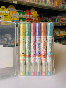 Erasable Glitter Highlighter Set 6 pens