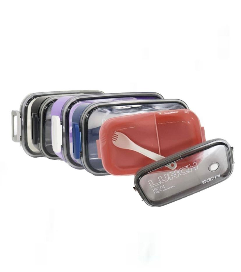 Preservative Plastic Lunch Box 1L with fork