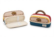Load image into Gallery viewer, horizontal double zip pencil case with handle
