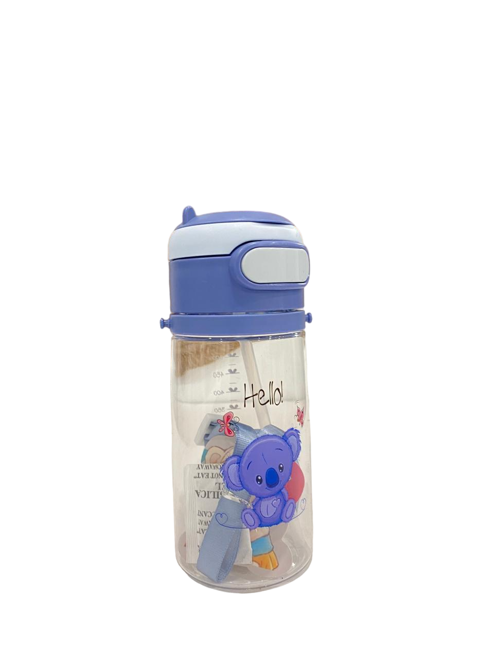Kids Water bottle with rubber straw 500ml