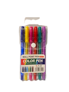 Ball Point Color 6 Pens 1.0mm