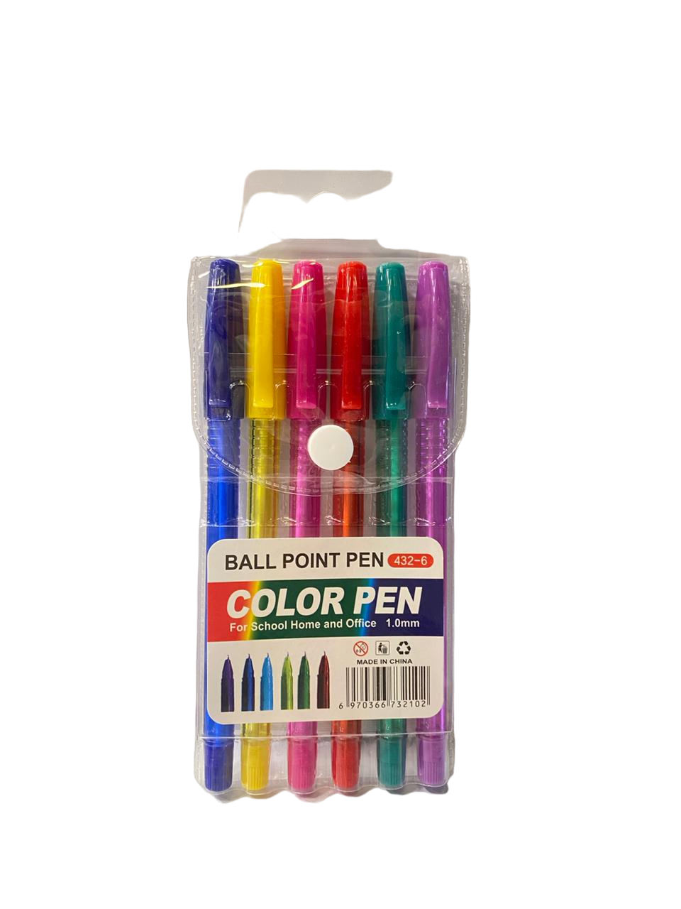 Ball Point Color 6 Pens 1.0mm