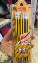 Load image into Gallery viewer, Strip Andalusian Pencil Set – 12 Pcs with Sharpener
