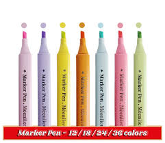 Meenller Macaron Triangle Pastel Markers 12.24 pens