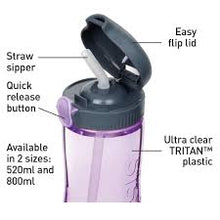 Load image into Gallery viewer, Sistema hydrate Quick Flip bottle with straw 520ml
