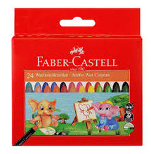 Load image into Gallery viewer, Faber Castle Jumbo 24 Crayons

