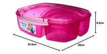 Load image into Gallery viewer, Sistema Triple Split 2L Lunch box with yogurt pot
