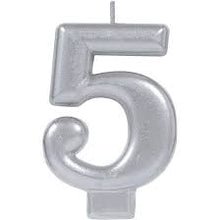 Load image into Gallery viewer, Candle Number Silver

