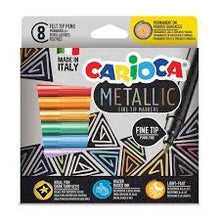 Load image into Gallery viewer, Carioca Metallic Color 8Pens
