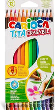 Load image into Gallery viewer, Carioca Tita Erasable 12 Color Pencils
