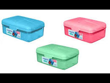Load image into Gallery viewer, Sistema Lunch Box Slimine Quaddie 1.5L with water bottle
