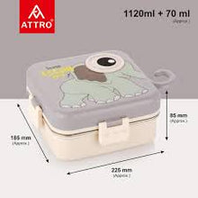 Load image into Gallery viewer, Elephant Plastic Lunch Box
