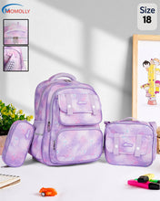Load image into Gallery viewer, Momolly Vegan School Bag Set School Bag + Lunch bag + Pencil Case 18inch
