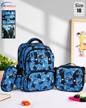 Load image into Gallery viewer, Momolly Vegan School Bag Set School Bag + Lunch bag + Pencil Case 18inch
