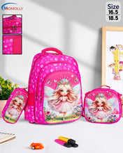 Load image into Gallery viewer, Momolly Print Unit School Bag Set + Lunch Bag + Pencil Case Size15
