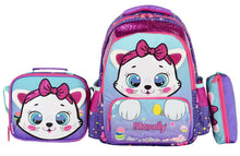 Load image into Gallery viewer, Momolly Platinum School Bag + Lunch Bag + Pencil Case 16inch
