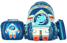 Load image into Gallery viewer, Momolly Platinum School Bag + Lunch Bag + Pencil Case 16inch
